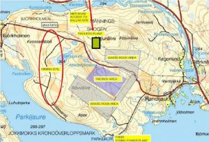 Map describing the planned mine